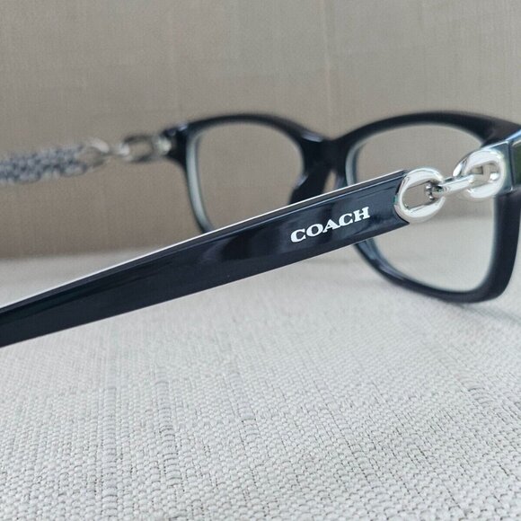 Coach Glasses Frame Black/Black White Sig C 52[]16 135 FANNIE HC6052 Eyeglasses - Picture 7 of 12